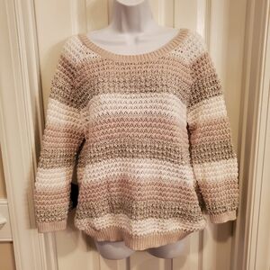 River Island Beige and Cream Striped Sweater